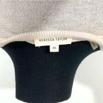 Rebecca Taylor Wool Blend Lace Panel Sheer Knit Sweater Photo 3