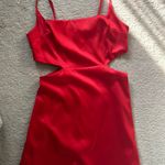 Lucy in the Sky Satin Hourglass Dress in Red Photo 2