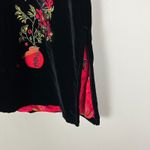 Chico's  Design 1‎ Jacket Womens Medium Black Velvet Floral Silk Rayon Toggle M 8 Photo 6