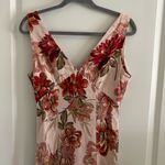 Paper Heart Floral V-Neck Maxi Dress - Red and Cream Photo 1