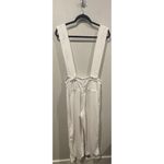 ZARA Wide Leg Strappy Antique White Overalls Jumpsuit Photo 3