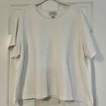 Sag Harbor  Women’s White Textured Blouse 2X Photo 1