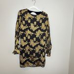 12th Tribe Dress Marissa Gold Black Floral Mini Dress Gothic Whimsigoth Wedding Photo 3