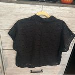 A New Day Women's Short Sleeve Eyelet Camp T-Shirt - ™ Black M Photo 5