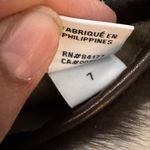 Diane Von Furstenberg  Elegant Brown Leather Gloves with Fur Trim Size 7 Photo 6