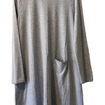 Pure Jill Sweater Dress Women Size Large Midi Pullover Pocket Comfy Stretch Blue Photo 0