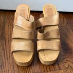Bongo Vintage 1990s  Wooden Leather Sandals Size 7.5 Photo 1