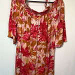 Venus Lacasna For Women's Floral Print Cold Shoulder Dress Red Size Large Photo 0