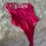 ZARA Pink Floral Corset Bodysuit Side Zipper Closure Size M Photo 14