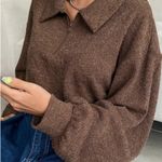 SheIn DAZY Polo Neck Drop Shoulder Sweatshirt Photo 0