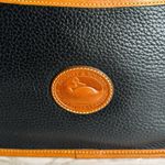 Dooney & Bourke Vtg equestrian blk Pebbled Leather with Brown Trim crossbody Photo 5