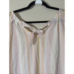 LC Lauren Conrad Lauren Conrad Pink Pleated Striped Gauzy Tie Back Blouse Shirt Top Womens Medium Photo 5