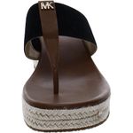 Michael Kors  Verity Wedge Leather Sandals Black Brown Photo 2