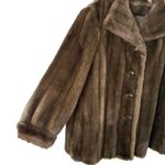 Vintage 1960s Mink Fur Coat in Light Brown Button Front by Style VI Ltd., Size M Size M Photo 5
