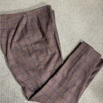 Antonio Melani New Theo Tweed Textured Brown Purple Plaid Pants Photo 8