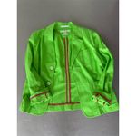 Tommy Hilfiger Tommy Hilfiger Women's Blazer Size 14 Lime Green Casual Notched Lapel Photo 4