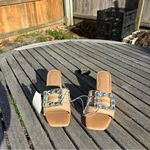 A New Day Nwt Size 9 Women's Kathleen Raffia Buckle Block Heels -  wedding summer Photo 1