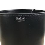 SALAR Italian Leather Studed Bucket Handbag Black Boho Luxury Rare Made In Italy Photo 8