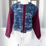 Free People Bomber Jacket, Chambray Navy Electric Cotton Linen Denim Size S NWT Photo 9