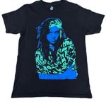 Billie Eilish  Music Tour Concert Black Blue Neon Green Graphic T-shirt Photo 0