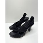 Pedro Garcia Shoes Womens Size 8.5 Black Open Toe Yuval Slingback Leather Sandal Photo 2