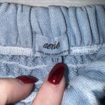 Aerie NWT Women's Size Small Blue High Rise A-line Smocked Mini Skirt Photo 2