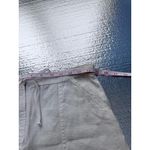 Valerie Stevens White Linen Midi Front Patch Pockets A Line Skirt Small Photo 8