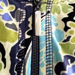 Sigrid Olsen  Full Zip Hoodie Jacket Paisley Lime Life Floral Pocket Green Medium Photo 1