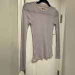 Madewell NWT Size XXS Variegated Ribbed Crewneck Long-Sleeve Tee Dusty Lavender Photo 2