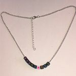 Sad Cutie Colorful Beaded Boho Necklace Black Photo 3