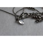 Chico's Disco  Vintage Double Strand Silver Tone Metal Beads Rhinestone Necklace Photo 3