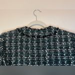 Ann Taylor Tweed Shimmer Green V-Neck Cardigan Jacket Size 8 Photo 8