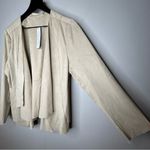Soft Surroundings  Viviana Faux Suede Beige Waterfall Open Cardigan Size L NWT Photo 5