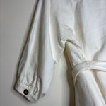 Trina Turk  White Wrap Blazer Jacket Belted Kimono Sleeve Size 6 Photo 7