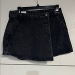 ZARA WOMENS BLACK DENIM JEAN SKIRT SKORT MEDIUM Photo 1