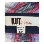 Kut From The Kloth  Plaid‎ Snap Down Shirt Roll Tab Women Size Medium Petite Photo 5