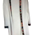 SheIn Women's Summer Cardigan with Geometric Designs Size 1Xl White Photo 0