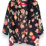 Anthropologie ’s Do Everything In Love Women’s One Size Black Floral Kimono Photo 0