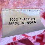 Bindu Bohemian Summer Printed Ruffle Shirt Dress Size Small Indian Cotton Pink Photo 4