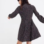Madewell Balsam Tie-Neck Silk Dress in Starry Night Photo 2