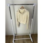 SKIMS  Off White Waffle Knit Hoodie Size Medium Photo 6