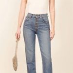 Reformation  Cynthia button fly high rise straight jeans in zenia wash Photo 0