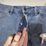 Amuse Society Distressed Button Fly Denim Jeans Shorts Size 30 Size 10 Rolled Photo 7
