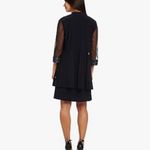 R & M Richards Classic Navy 2 Piece Semi Formal Party Mother of the Bride or Christmas Dress Photo 1