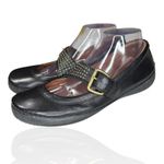 Vionic Goleta Orthaheel 9.5 Black Studded Leather Slip-On Casual Shoes Mary Jane Photo 7