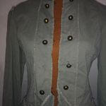 Dollhouse  M Drab Pea Green Ruffle Waist Jacket Photo 1