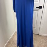 Azazie  CHARISSA Royal Blue Sheath Long Sleeve Chiffon Dress. #358 Photo 3