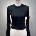 Heart & Hips CLEARANCE! Black Boutique USA Striped Sleeve Crop Top Size M NWT Photo 0