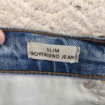 J.Crew  Slim Boyfriend Jean Women's Size 28 Light Wash Distressed Raw Hem Denim Photo 3