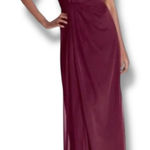 David's Bridal David’s Bridal size 14 wine colored long mesh one shoulder dress bridesmaid nwt Photo 0